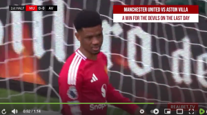 A League Match Win For The Red Devils On Last Day