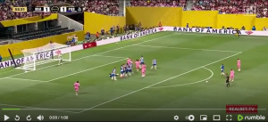 Lionel Messi Scores The Winning freekick Against Porto